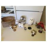 owls,cardinals,foxes & basket