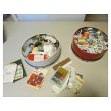 2 tins of sewing items incl:buttons