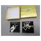 2 eisenberg ice angel brooches