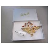 eisenberg ice eagle brooch w/box