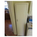 white metal cabinet