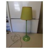 vintage green depression glass lamp (works)