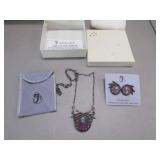 fenton necklace & earrings