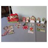 vintage valentine cards & santa sleigh
