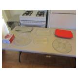 baking dishes,glass trays & pizzelle maker