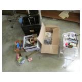 cart,hammer & boxes of items