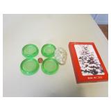 green glass furniture sliders & items
