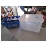 empty tote & laundry basket