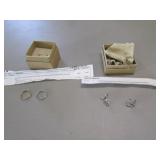 .925 silver rings & earrings