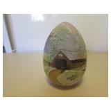 hand painted fenton glass egg by Marilyn Wagner
