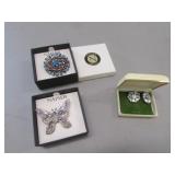 napier brooches & weiss earrings