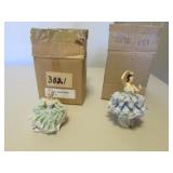 2 west germany sandizell lady figurines