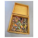 flemish art box & costume jewelry