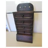 early antique wall spice cabinet