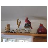 owl,cardinal,light & decoration