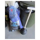 half bag of salt & plunger