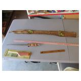 tums ruler,unico yardstick,lighter&knife sharpener