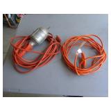 light & orange ext. cord
