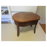 primitive kidney shaped stool