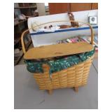 longaberger basket & all ribbons