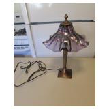 hand painted fenton lamp by J. Powell (works)