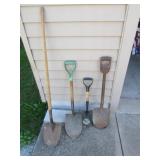 4 shovels