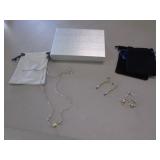 .925 silver necklace & earrings