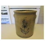 #6 antique kobalt blue flower stoneware crock