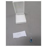 14k gold necklace w/stone (7 grams)