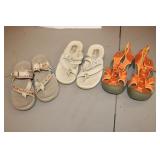 3 pairs of ladys shoes