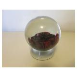 gibson 2001 red rose paperweight