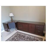 very nice 2 pc desk w/chair & lamp