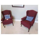 2 matching hunting house wingback chairs