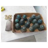 insulators,bottle & brass pc