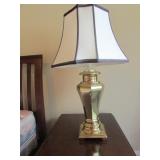 2 matching brass table lamps