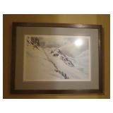 alaska snow mountain art picture
