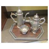 gorham pewter tea set
