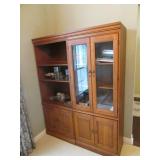 2 pc oak cabinets