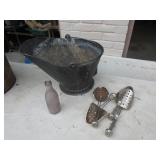 coal bucket,anderson bottle,shoe stretchers