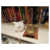 school bell & piggy bank
