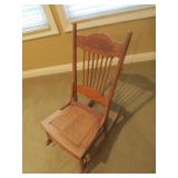 antique oak kids rocker