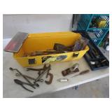 yellow toolbox & tools