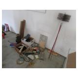 cords,plug ins,chimney tools,saw horse & all items