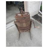 antique 5 gallon wood churn