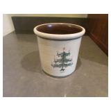 strawtown pottery christmas tree crock