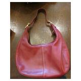 coach red leather purse