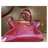 coach red leather purse