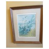 artist signed water color art picture