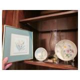 pottery bowls,wall picture & candleholder