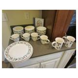 sonoma holly & berries cream dish set